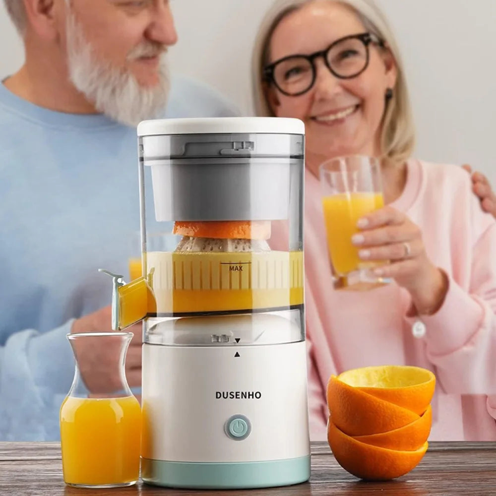 Portable Electric Juicer Rechargeable Citrus Press USB Charging Orange Lemon Squeezer with Cleaning Brush Fresh Juice