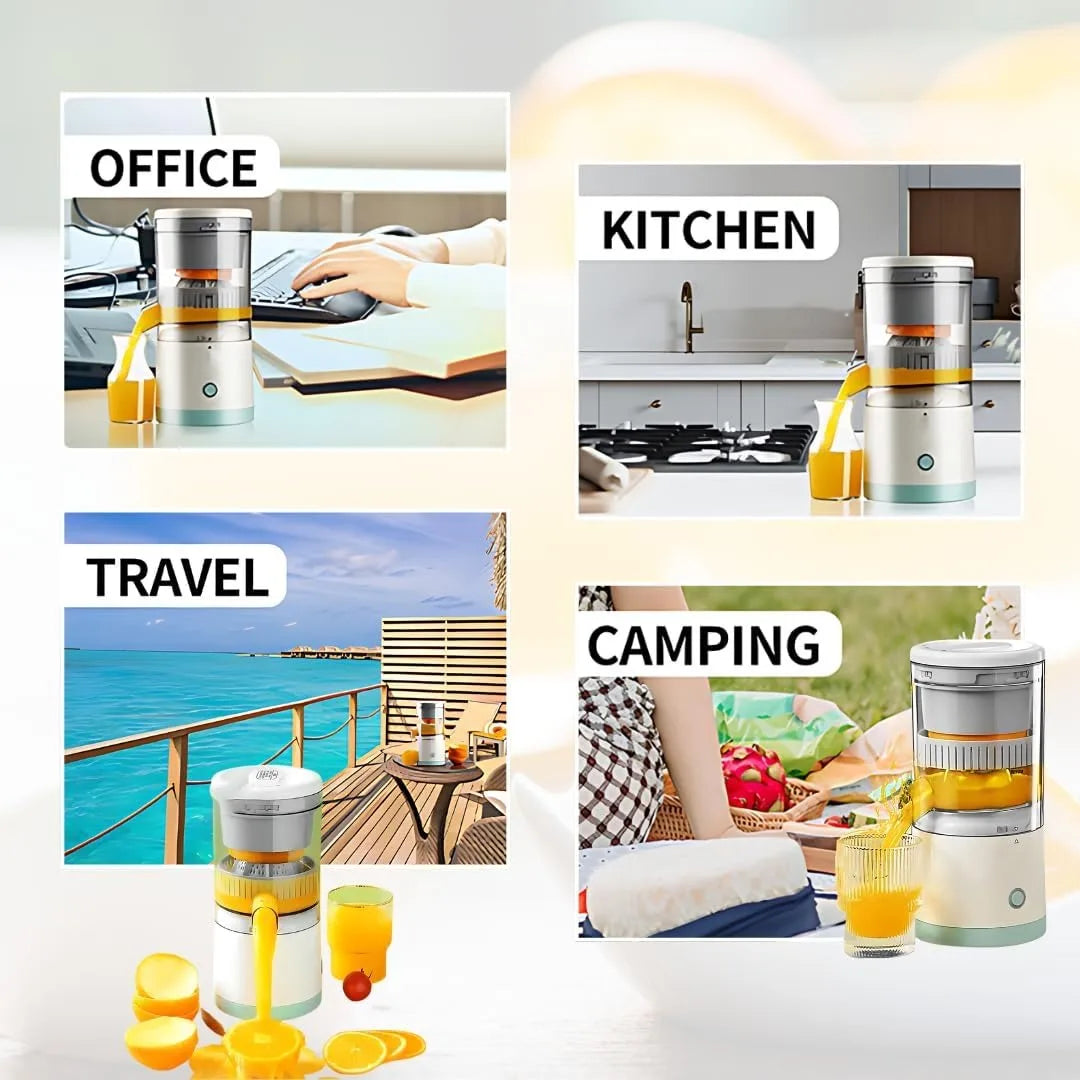 Portable Electric Juicer Rechargeable Citrus Press USB Charging Orange Lemon Squeezer with Cleaning Brush Fresh Juice