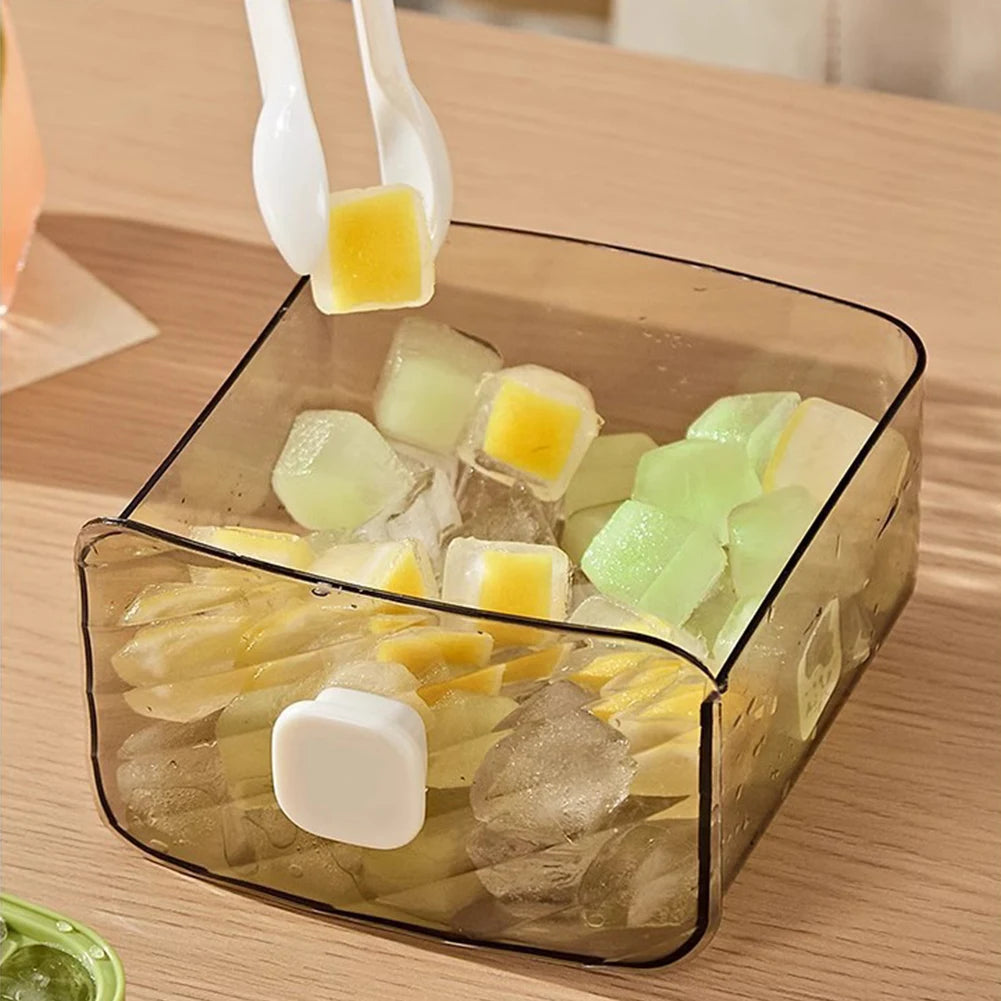 48-Cube Ice Maker with Storage Drawer Ice Cube Mold One-touch Easy Release Compact Ice Maker Machine for Household & Outdoor Use